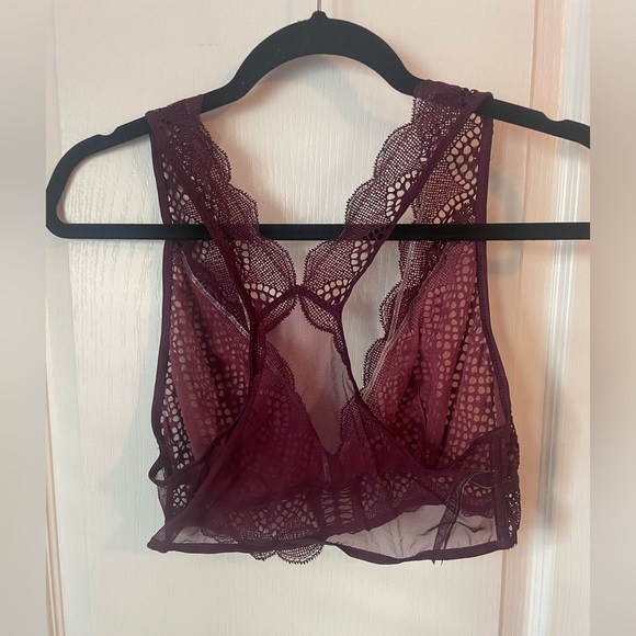 Victorias Secret Very Sexy Burgundy Lace Bralette Size‎ Large - Picture 2 of 5